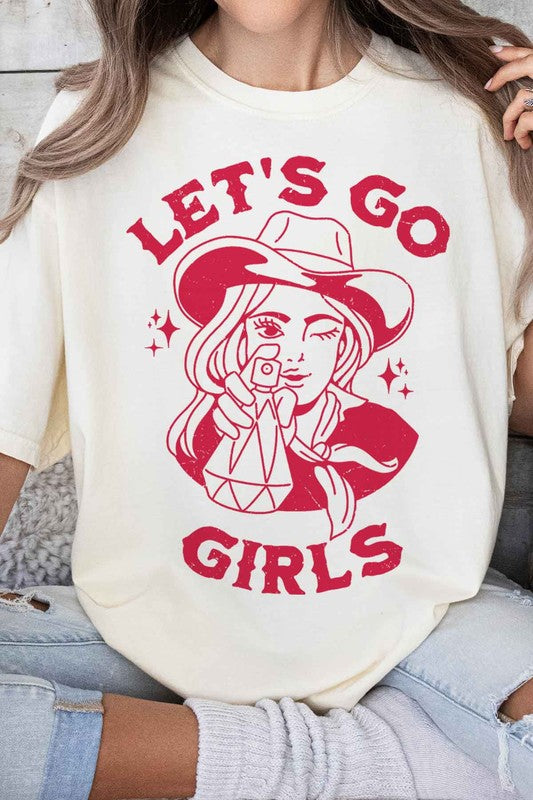 LETS GO GIRLS WESTERN GRAPHIC TEE