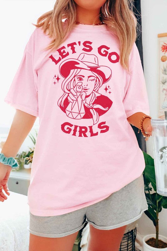 LETS GO GIRLS WESTERN GRAPHIC TEE