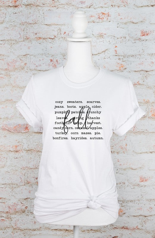 Fall Words Graphic Tee