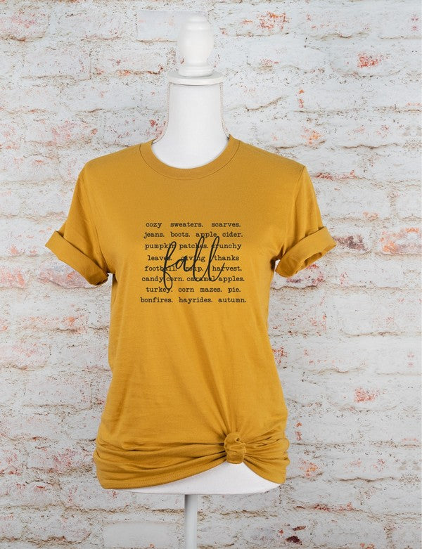 Fall Words Graphic Tee