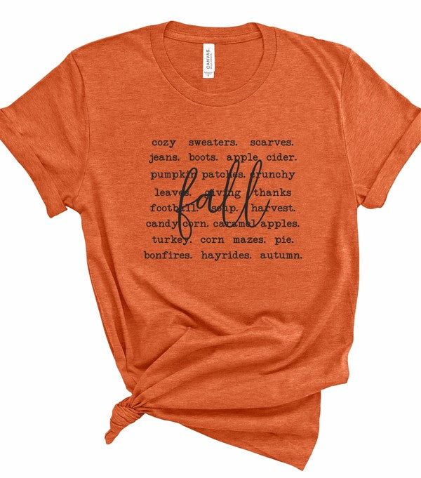 Fall Words Graphic Tee