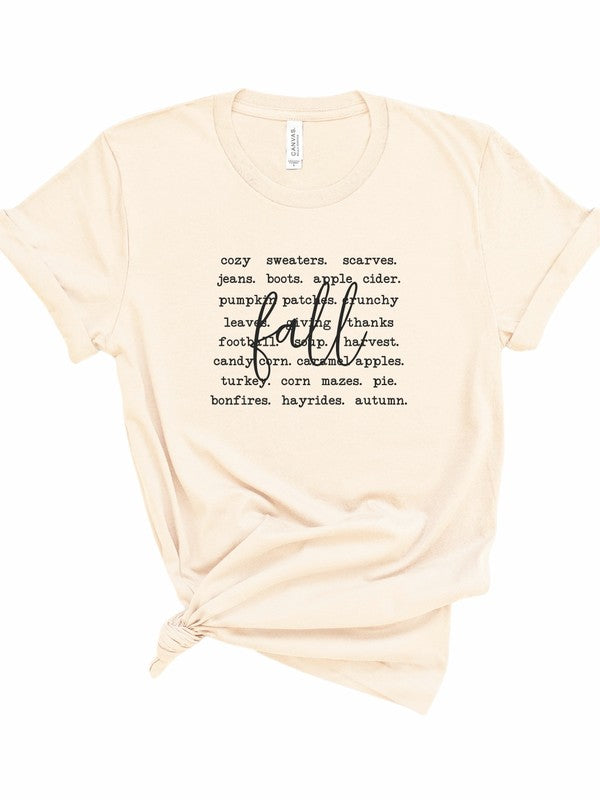 Fall Words Graphic Tee