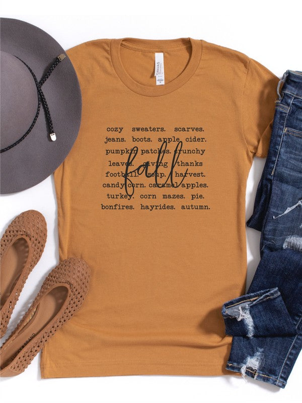 Fall Words Graphic Tee