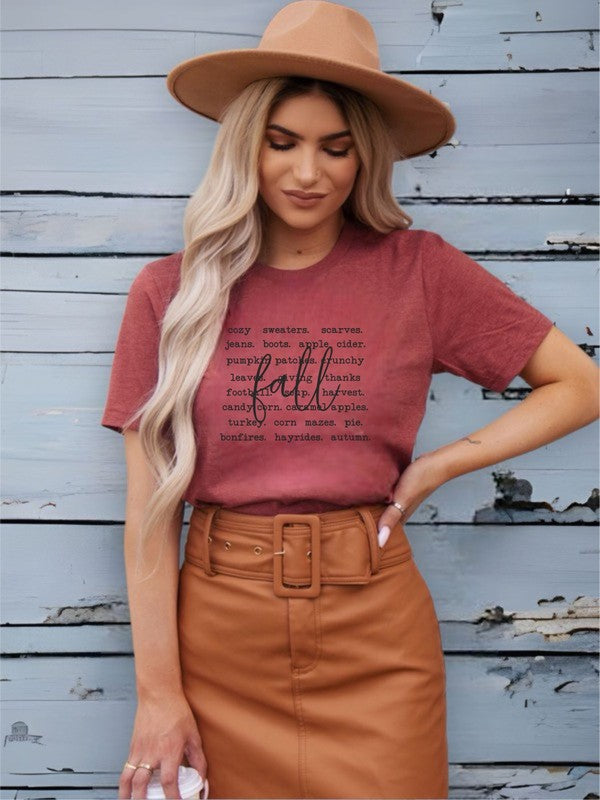 Fall Words Graphic Tee