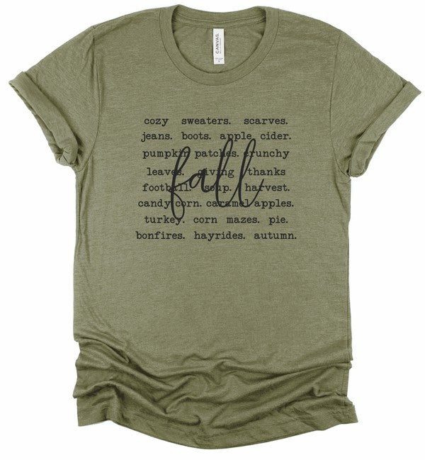 Fall Words Graphic Tee