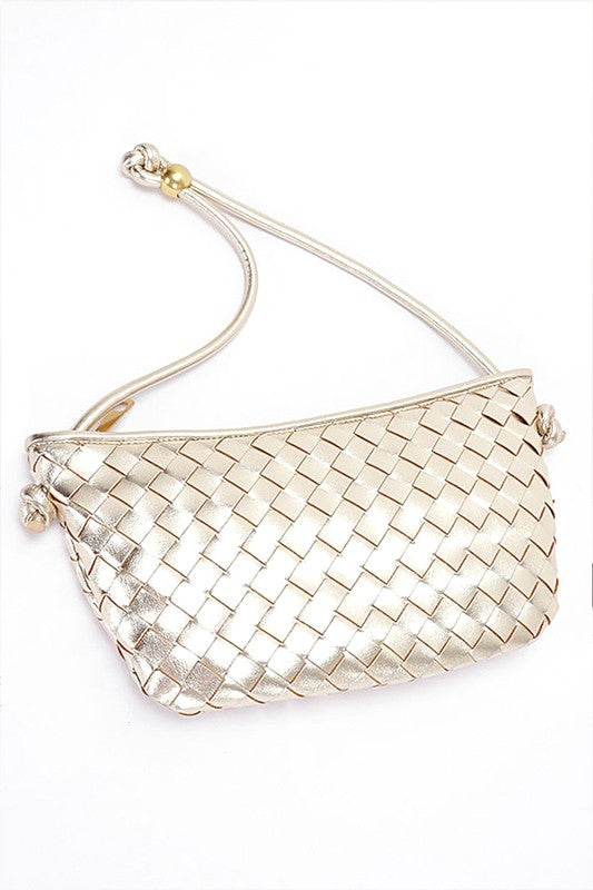 Weaved Faux Leather Easy Shoulder Bag