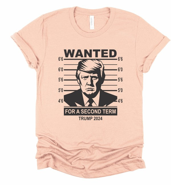 Wanted Trump Mugshot 2024 Graphic Tee Plus Size