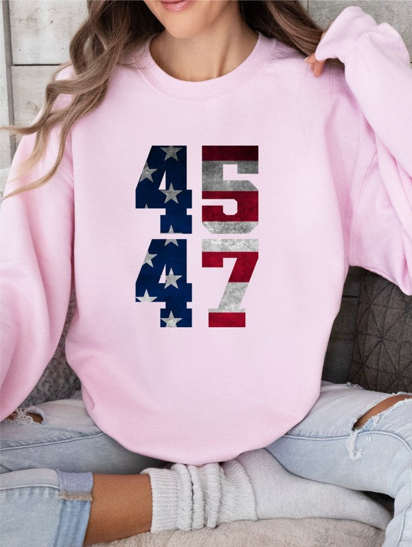 45 47 Trump America Graphic Sweatshirt Plus Size