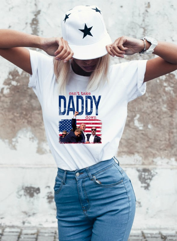 Can't Take Daddy Down Trump Softstyle Graphic Plus Size Tee T-Shirt