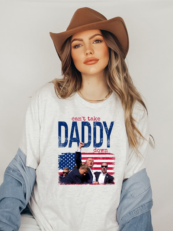 Can't Take Daddy Down Trump Softstyle Graphic Tee T-Shirt