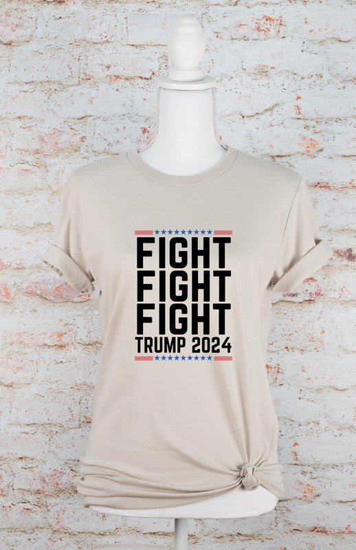 Fight Fight Fight Trump 2024 Softstyle Graphic Tee T-Shirt