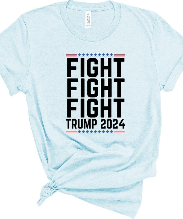 Fight Fight Fight Trump 2024 Softstyle Graphic Tee T-Shirt