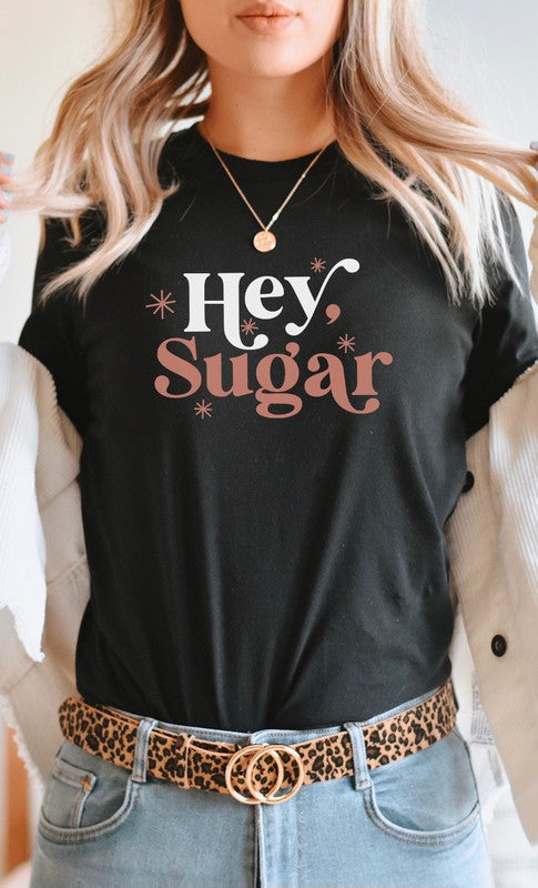 Hey Sugar Sparkle Valentines Day Graphic Tee