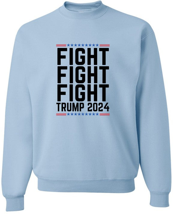 Fight Fight Fight Trump 2024 Graphic Sweatshirt Plus Size