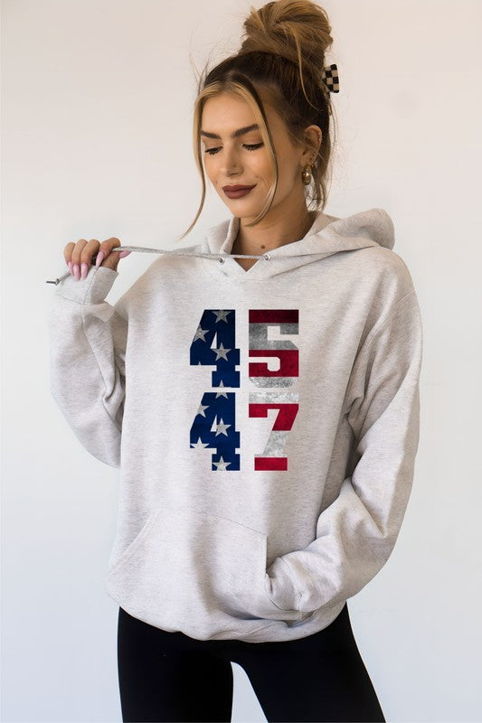 45 47 Trump America Graphic Hoodie Plus Size