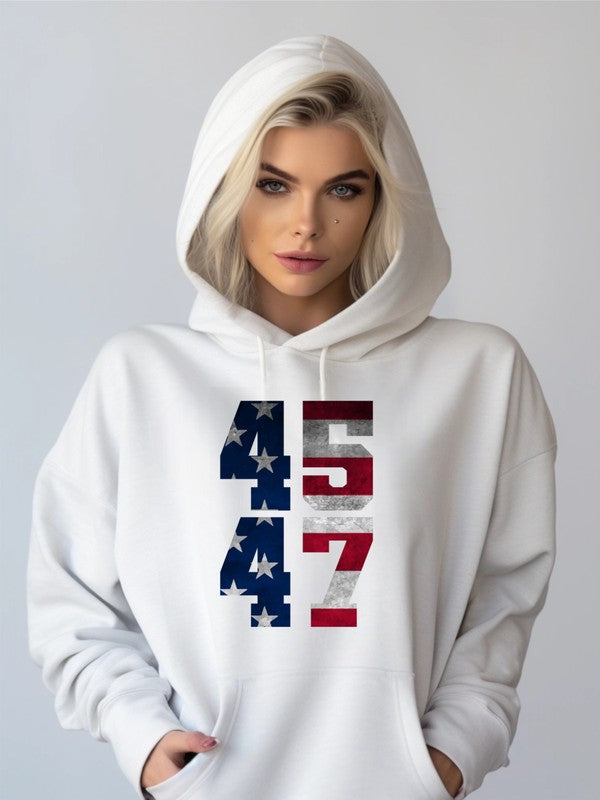 45 47 Trump America Graphic Hoodie Plus Size