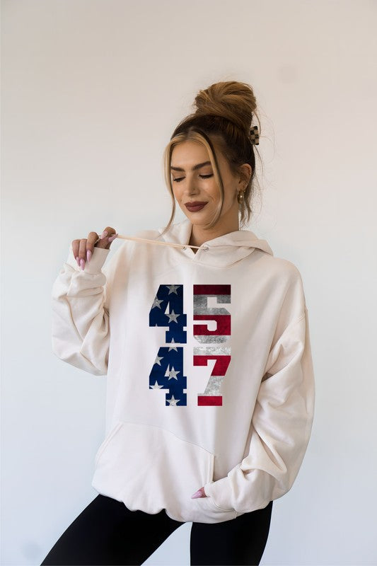 45 47 Trump America Graphic Hoodie Plus Size