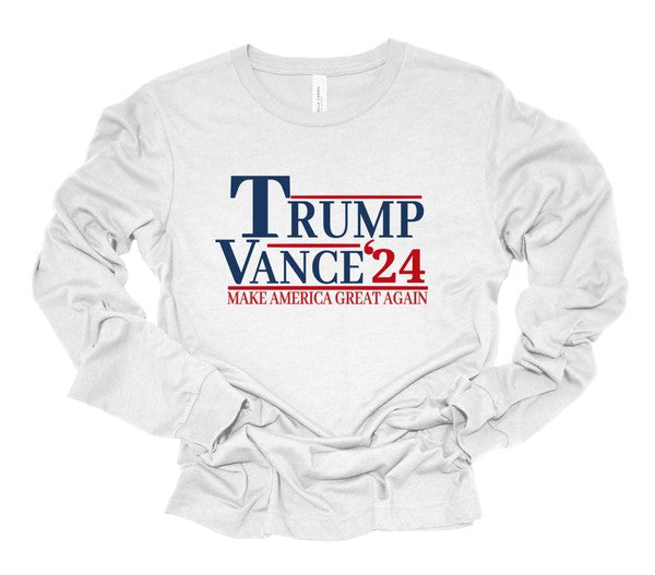 Trump Vance 2024 Graphic Long Sleeve Shirt