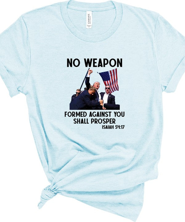 No Weapon Formed Against You Trump Graphic Tee Plus Size T-Shirt