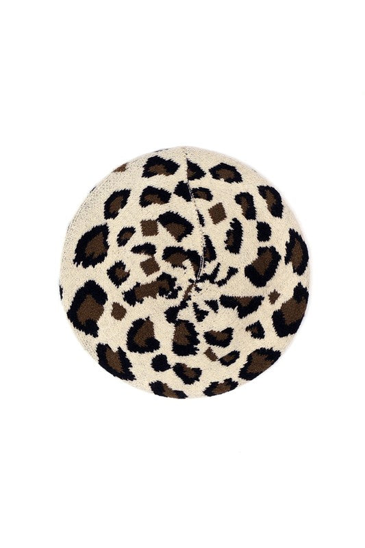 Leopard Stretchy Beret