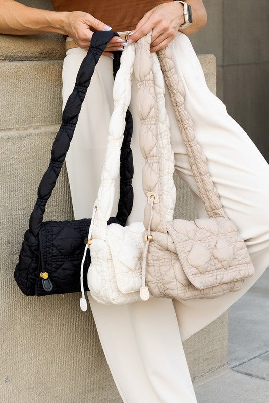 Brinley Quilted Puffer Foldover Crossbody