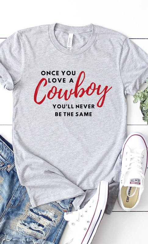 Love A Cowboy Graphic Tee T-Shirt