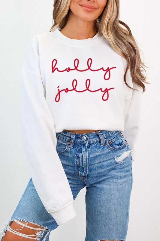 Holly Jolly Graphic Fleece Sweatshirts