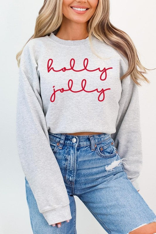 Holly Jolly Graphic Fleece Sweatshirts