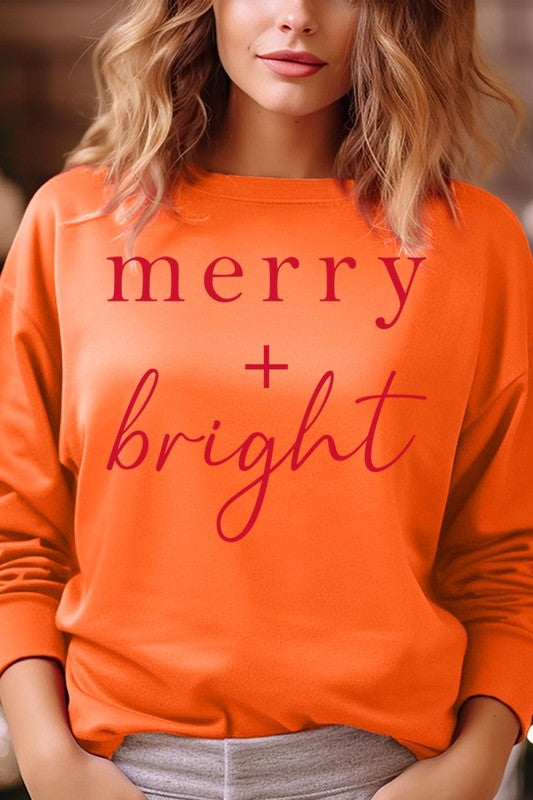 Merry+Bright Graphic Fleece Sweatshirts