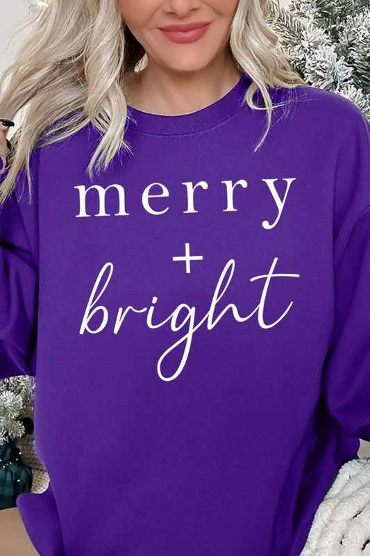 Merry+Bright Graphic Fleece Sweatshirts