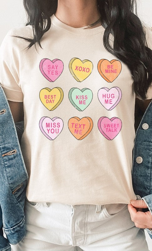 Candy Hearts Conversation Valentines Plus Size Tee