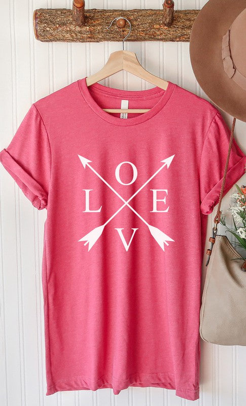 Love Arrows Valentines Day PLUS SIZE Graphic Tee T-Shirt