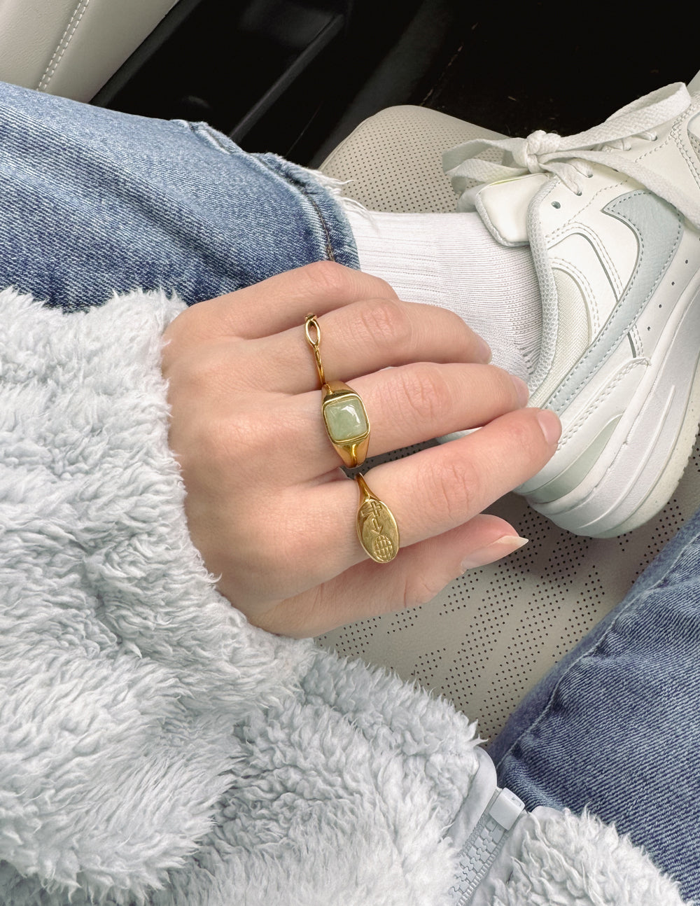 Emerald Green Signet Ring