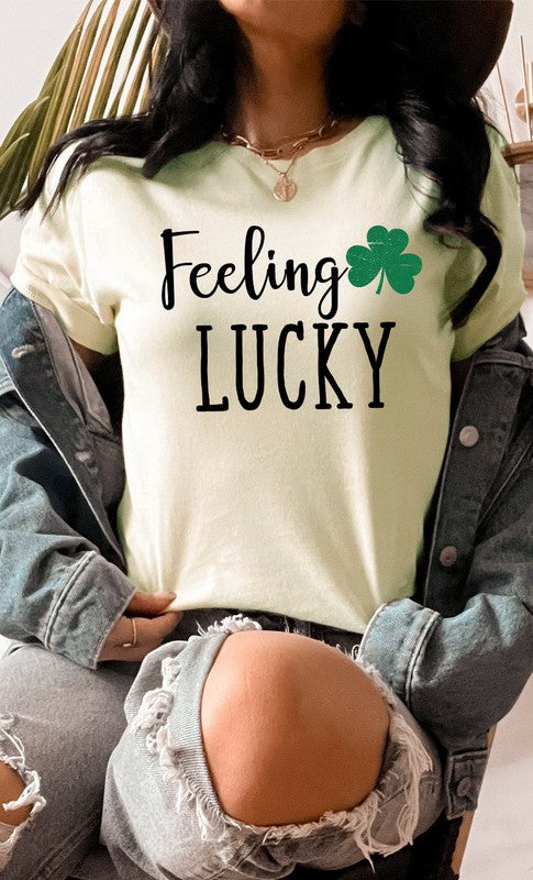 Feeling Lucky Shamrock Graphic Tee T-Shirt