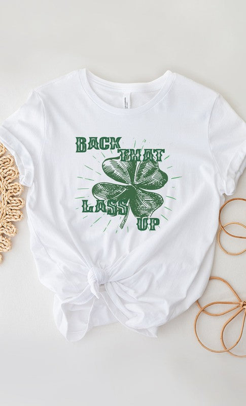 Back That Lass Up Lucky Shamrock PLUS Graphic Tee