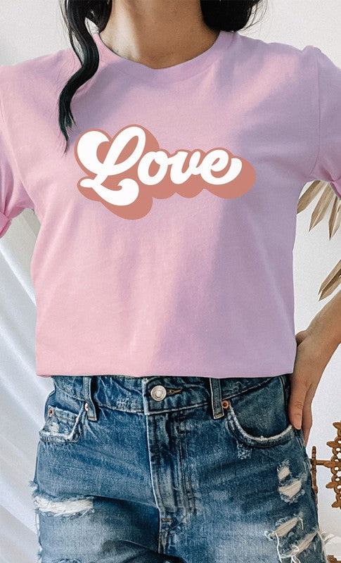 Retro Love Valentines Day PLUS SIZE Graphic Tee T-Shirt