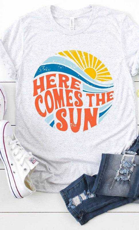 Here Comes The Sun Circle Graphic Tee T-Shirt PLUS