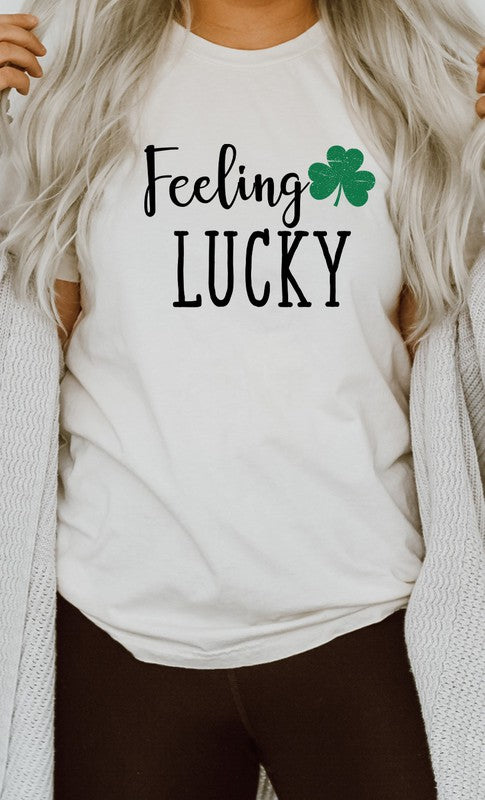 Feeling Lucky Shamrock PLUS SIZE Graphic Tee T-Shirt