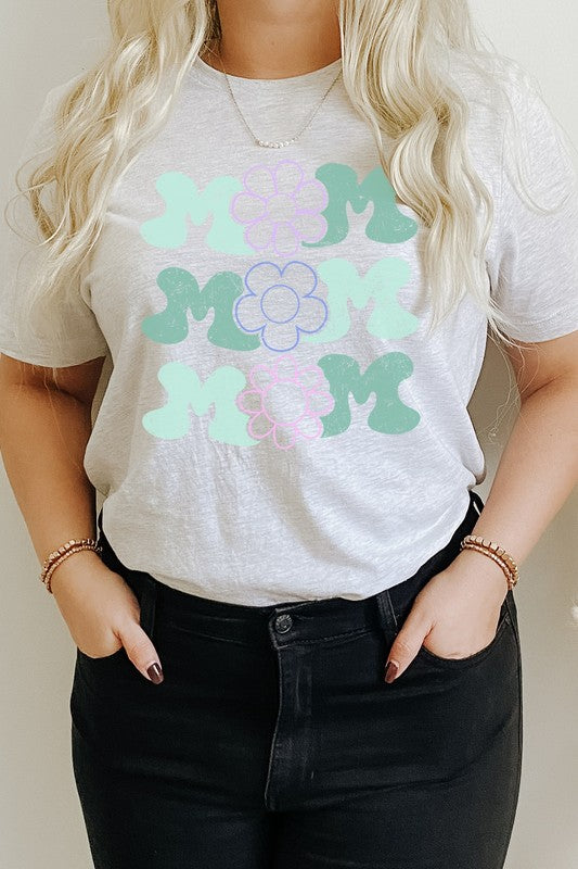 Mom Pastel Flower Spring Summer Graphic Tee