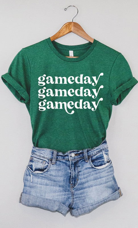 Distressed Game Day Graphic Tee T-Shirt PLUS