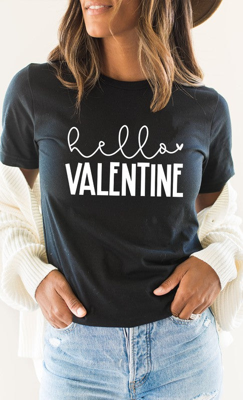 Hello Valentine Graphic Tee T-Shirt