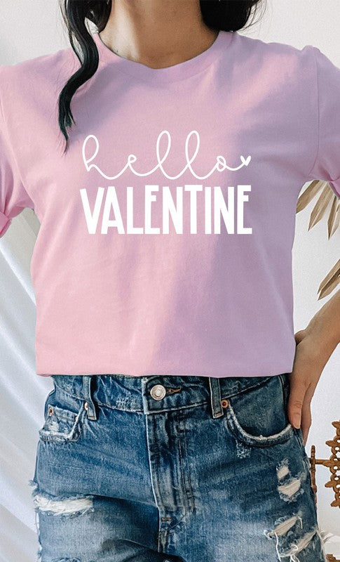 Hello Valentine Graphic Tee T-Shirt