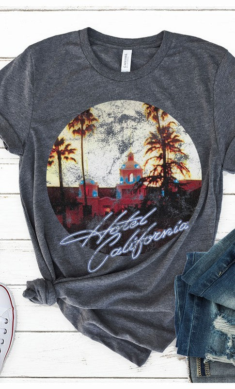 Retro Hotel California Graphic Tee T-Shirt PLUS