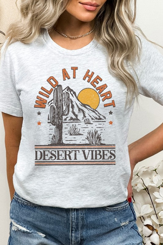 Wild At Heart Desert Vibes Cacti Sun Graphic Tee