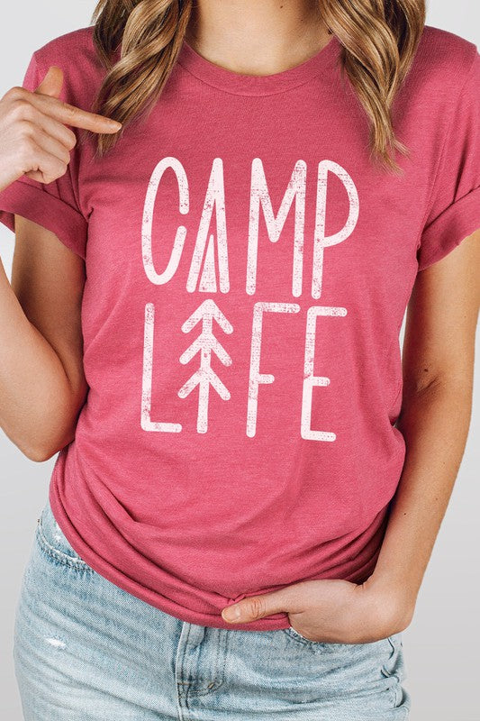 Camp Life Tree Summer Adventure Graphic Tee