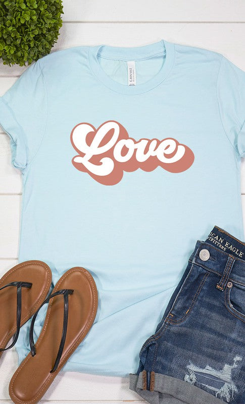 Retro Love Valentines Graphic Tee T-Shirt