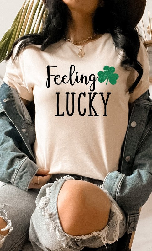 Feeling Lucky Shamrock PLUS SIZE Graphic Tee T-Shirt