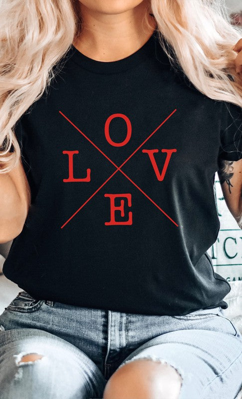 Love Valentines Day Graphic Tee T-Shirt