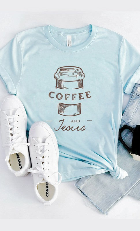 Coffee and Jesus Graphic Tee T-Shirt