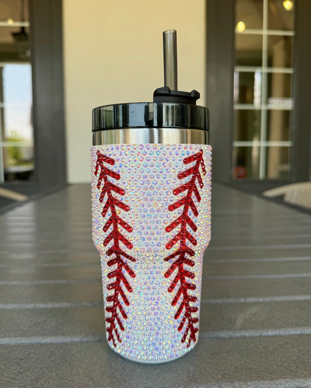 Crystal BASEBALL "Blinged Out" Tumbler